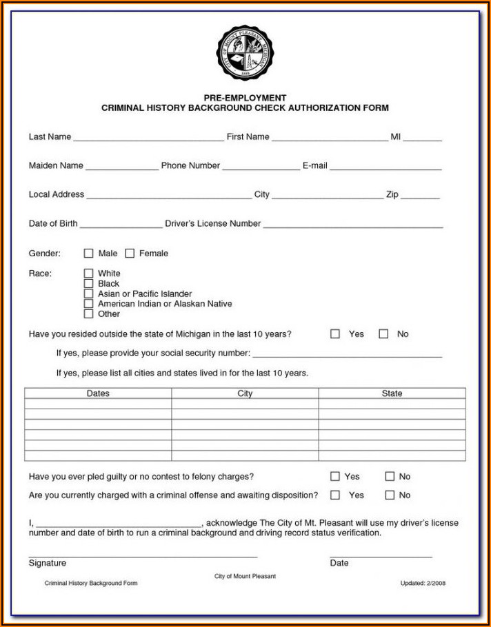 Employee Background Verification Form