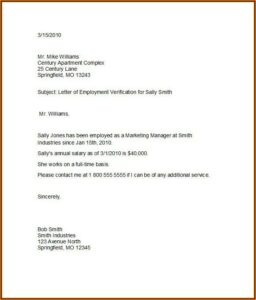 Employee Background Verification Letter Format