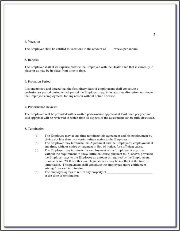 Employee Contract Amendment Letter Template