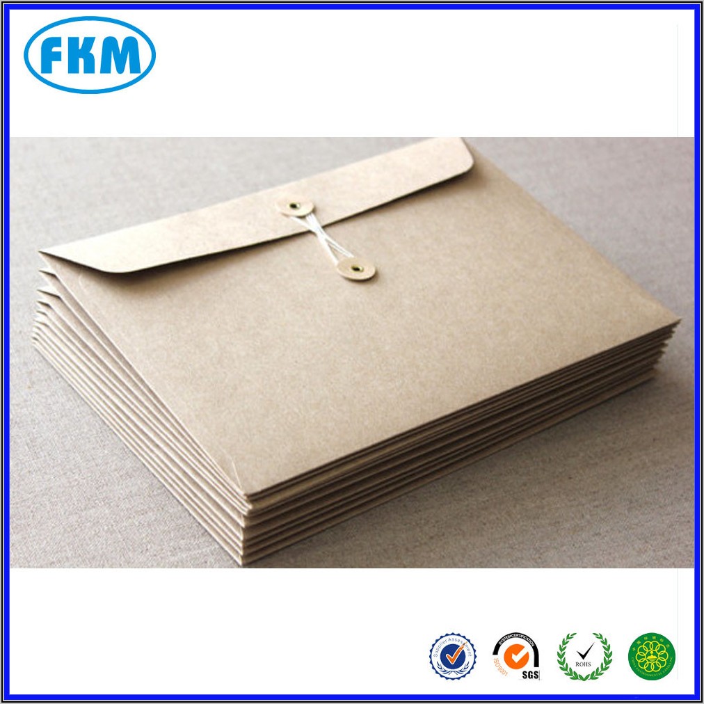 Envelopes With String And Washer Closure