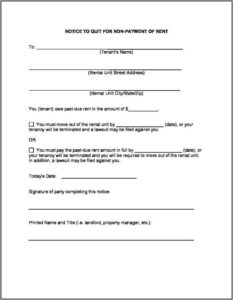Eviction Notice Form Pdf