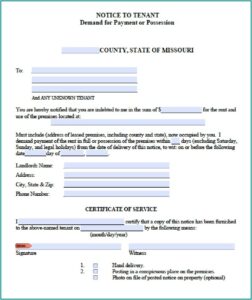 Eviction Notice Template Pdf