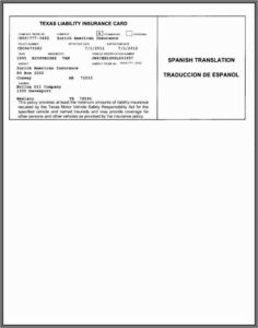 Fake Car Insurance Card Template Free