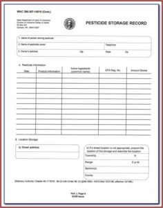 Fdacs Pesticide Record Keeping Form