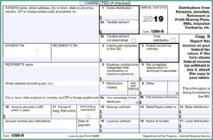 Federal Income Tax Form 1099 R