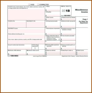 Fillable Form 1099 Misc 2020
