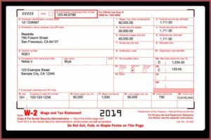 Fillable Form W 3 2019