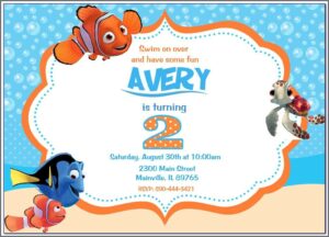Finding Nemo Birthday Invitations Free Template