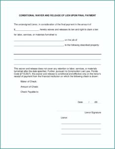 Florida Contractor's Lien Form