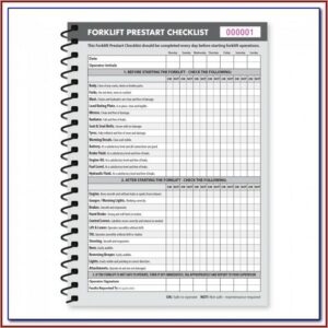 Forklift Safety Checklist Form