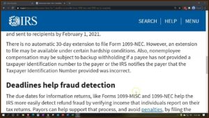 Form 1099 Filing Penalties