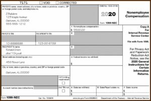 Form 1099 Filing Requirements 2020