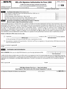 Form 8879 Irs E File Signature Authorization 2017