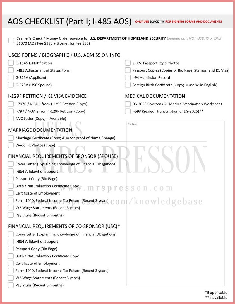 Form For Fiance Visa