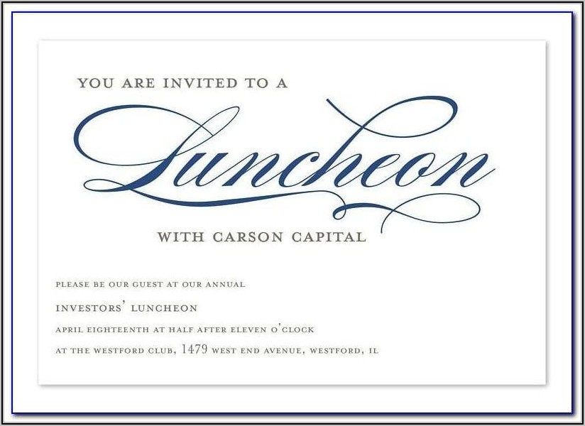 Formal Lunch Invitation Email Template