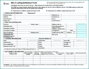 Free Bill Of Lading Form Pdf