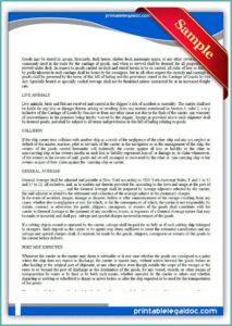 Free Bill Of Lading Forms Printable