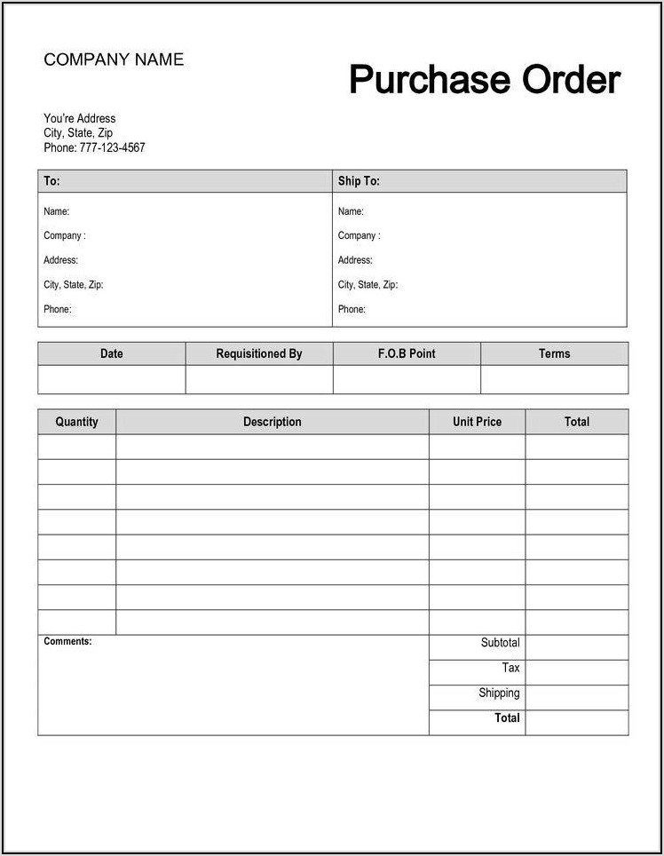 Free Blank Fundraiser Order Forms