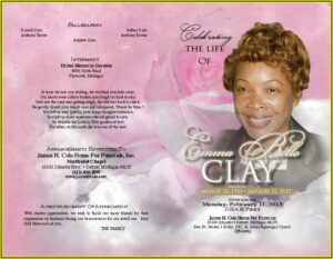 Free Blank Memorial Program Templates