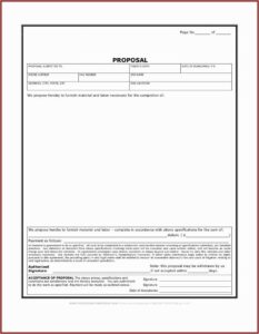 Free Blank Proposal Forms