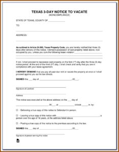 Free Colorado Notice To Vacate Form