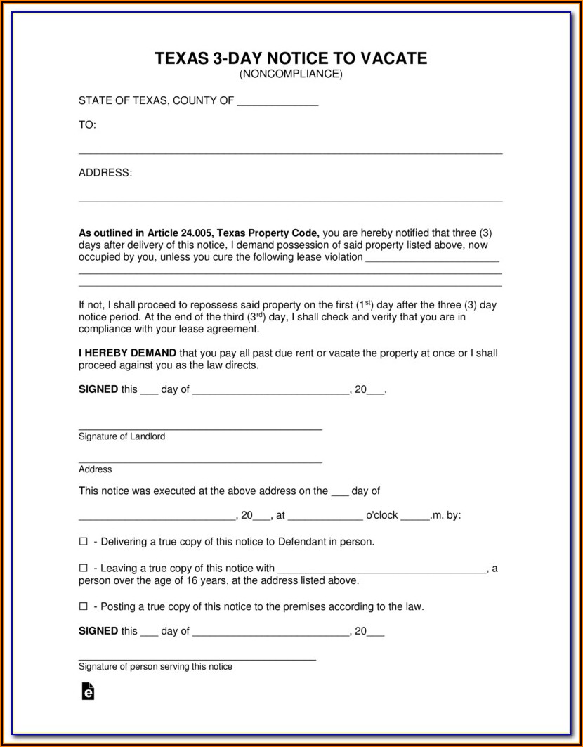Free Colorado Notice To Vacate Form