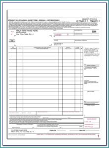 Free Fedex Freight Bill Of Lading Form