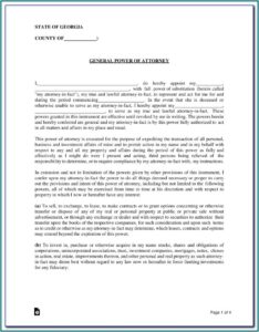 Free Georgia Medical Power Of Attorney Forms To Print