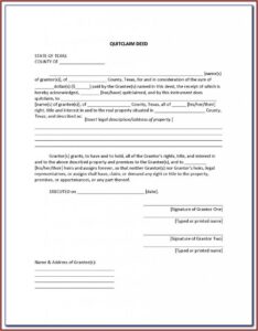 Free Grant Deed Form Texas