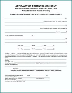 Free Minor Medical Treatment Authorization Form