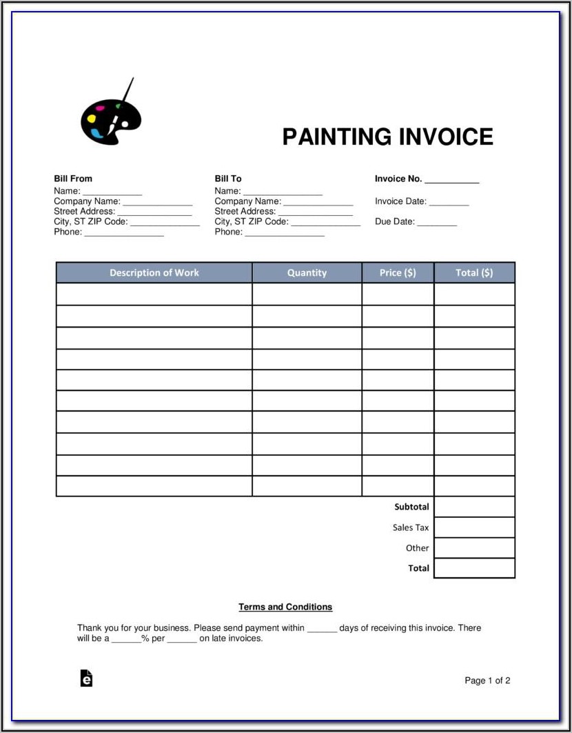 Free Painters Contract Template