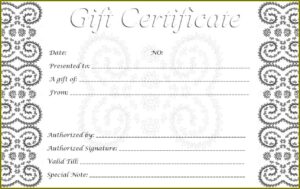Free Printable Beauty Salon Gift Certificate Templates