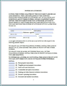 Free Printable Durable Financial Power Of Attorney Form