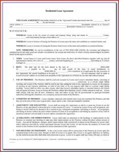 Free Printable Lease Forms Online