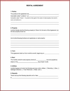 Free Rental Lease Agreement Forms