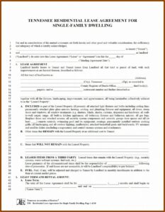 Free Residential Lease Agreement Template Pdf