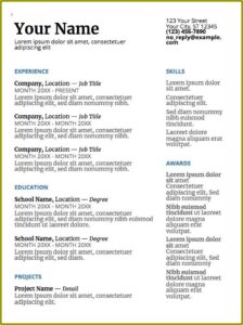 Free Resume Templates Google Doc