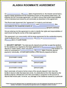 Free Roommate Agreement Template Uk