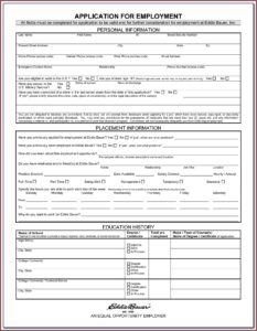 Free Sample Employment Application Form