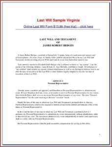 Free Texas Codicil Form