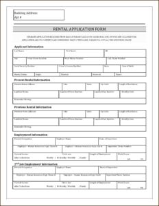 Free Texas Rental Application Form