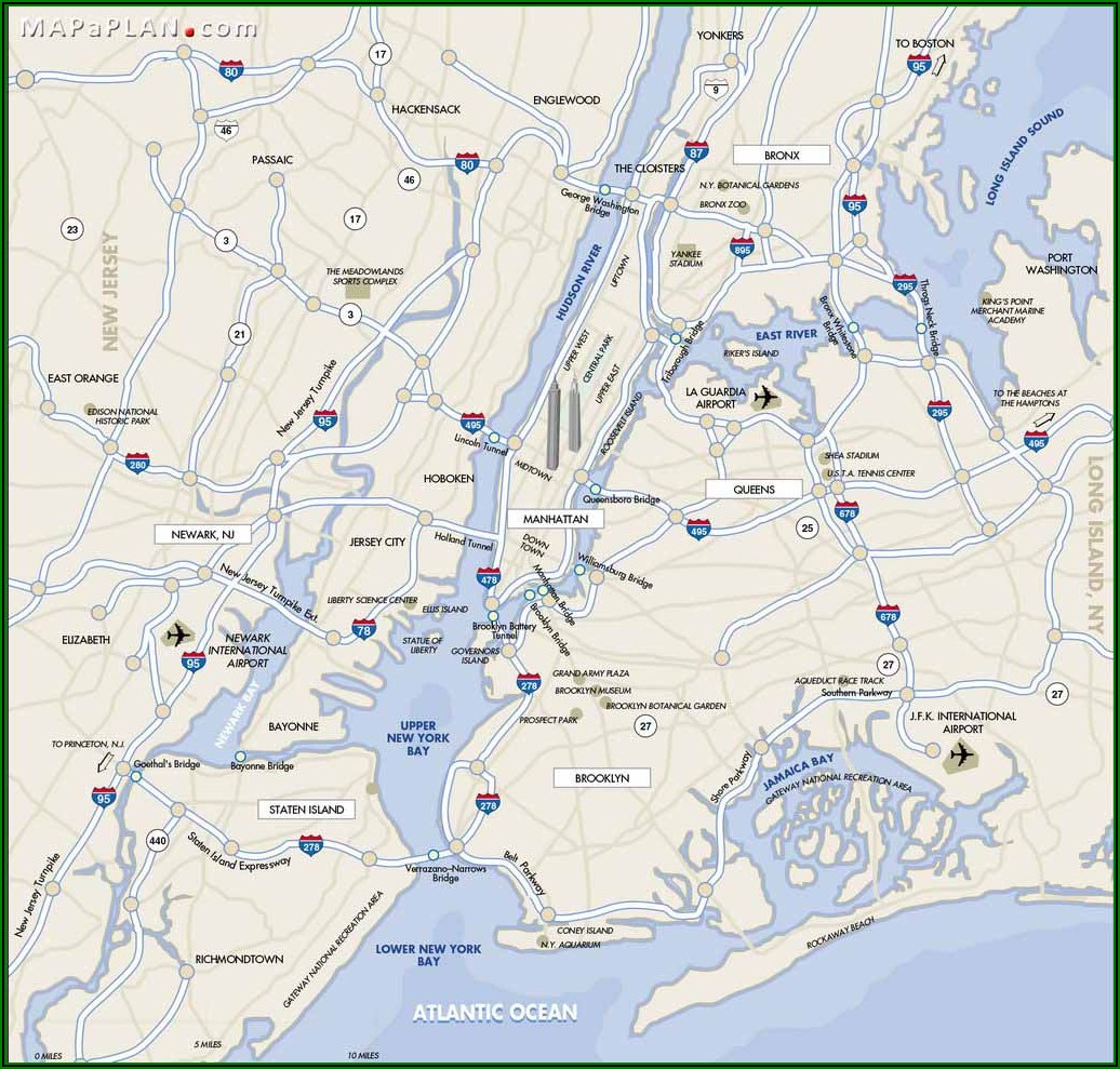 Free Tourist Map Of New York City Printable