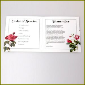 Funeral Stationery Templates Free