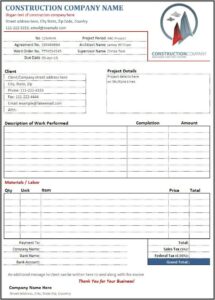 General Contractor Billing Template
