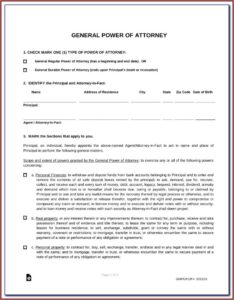 General Durable Power Of Attorney Form Arizona