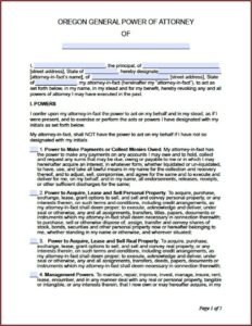 General Power Of Attorney Form