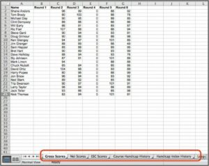 Golf League Schedule Template