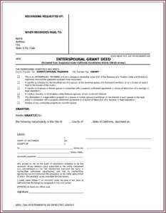 Grant Deed Form Sacramento County California