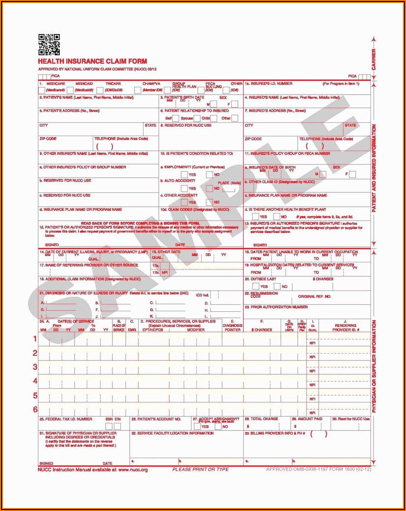 Hcfa 1500 Form Download Pdf