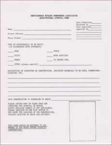Hoa Architectural Review Committee Request Form